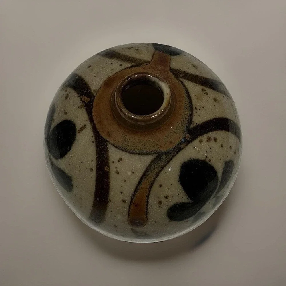Vtg OMC Japan Otagiri Mercantile Company Hand Painted Ceramic Bud Vase Bulbous